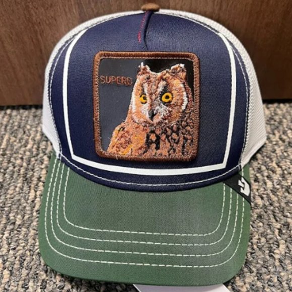 Goorin Animal Farm Trucker Baseball Snapback Hat Cap Superb Owl Super Bowl Party